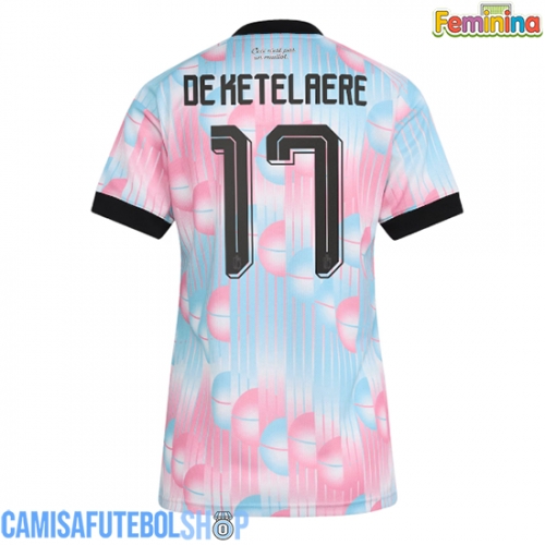 Camisa de time de futebol Bélgica Charles De Ketelaere #17 Replicas 2º Equipamento Feminina Mundo 2026 Manga Curta
